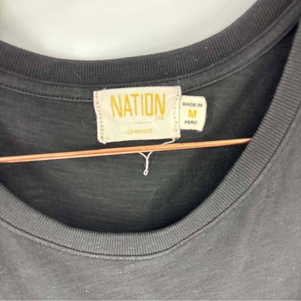 Nation LTD Black Long Sleeve Crewneck Sweatshirt Tiered Mini Dress Women’s M - Picture 2 of 7